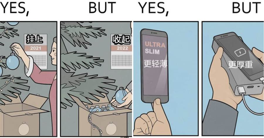 有趣的反轉漫畫《Yes和But》續集,生活有些調皮,讓人忍俊不禁
